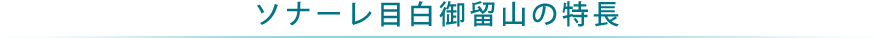 ソナーレ目白御留山の特長