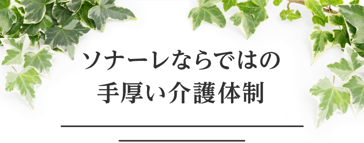 ソナーレならではの手厚い介護体制
